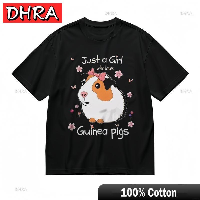Womens All Season Comfy Slight Stretch Classic TShirt Guinea Pig Graphic Tee Funny Shirts Sraeli for Women TShirt Unisex S