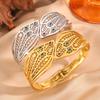 Hollow Leaf Opening Women's High Fashion Elastic Jewelry Bracelet