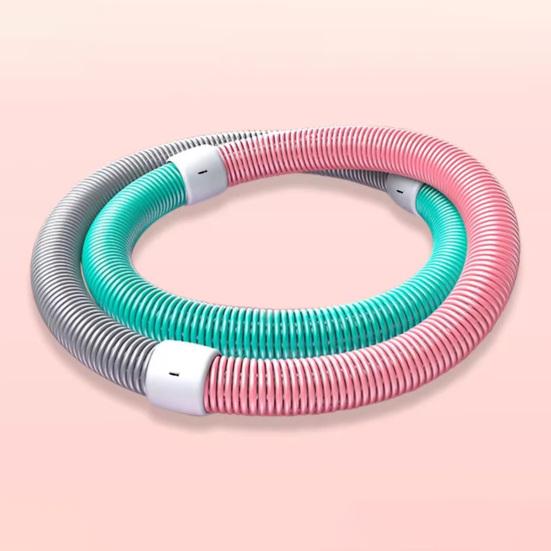 Weighted Soft Spring Hoop Waist-Friendly Foldable Fitness Hoop Portable Home Gym Men Women Adults Body Waist Slimming Exercise Equipment