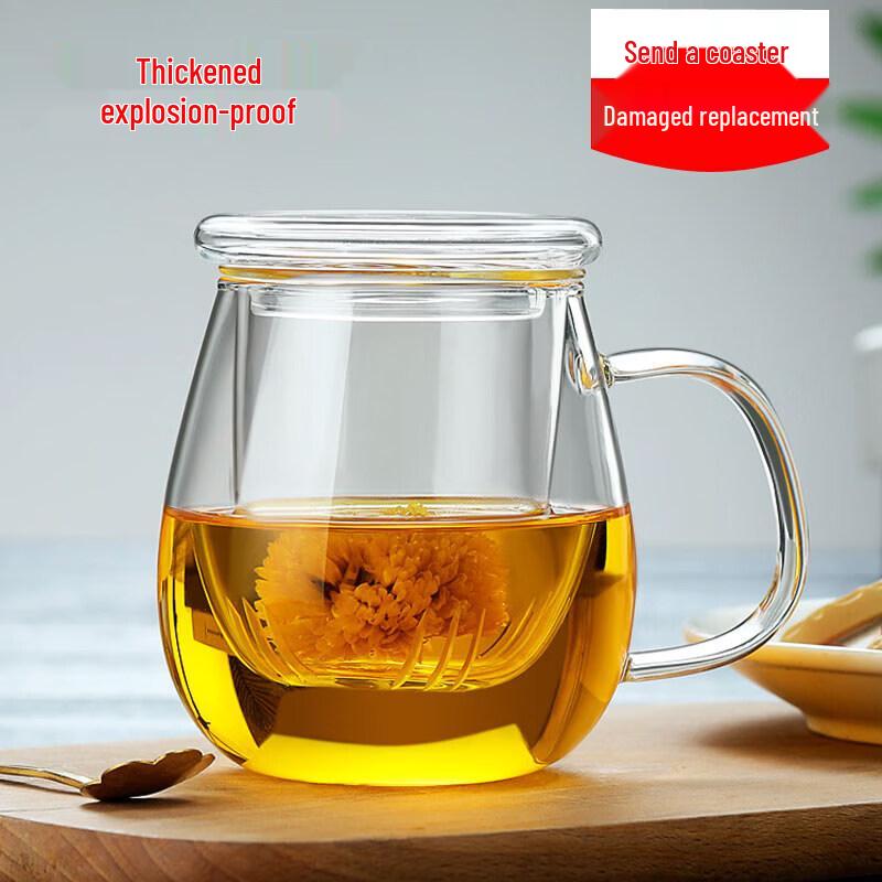 Chixing Heat-Resistant Thickened Glass Tea Mug with Infuser