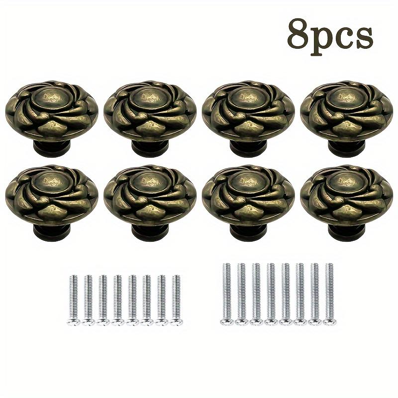 4/8pcs Vintage Drawer Pulls,round Dresser Pulls,vintage Cabinet Knobs,1.18*0.98 Inches,for Nightstand,cabinet,drawer,cabinet Pulls,with Screws