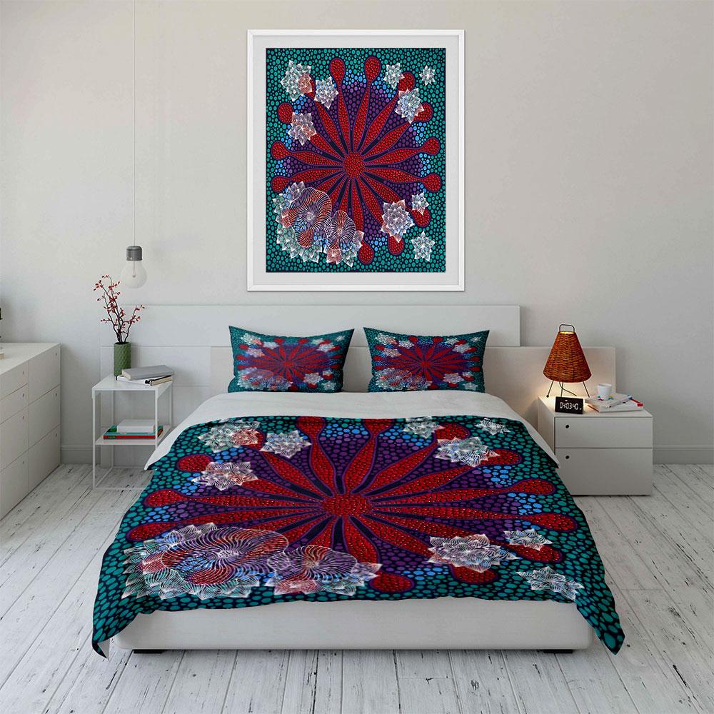 Radiant Bloom Galaxy. Bedding Sets Duvet Covers Pillowcases(1* Duvet Cover 2* Pillowcases Without Duvet Insert)