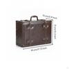 Vintage Trunk-Shaped Storage Box Leather-Like Finish Suitcase-Style