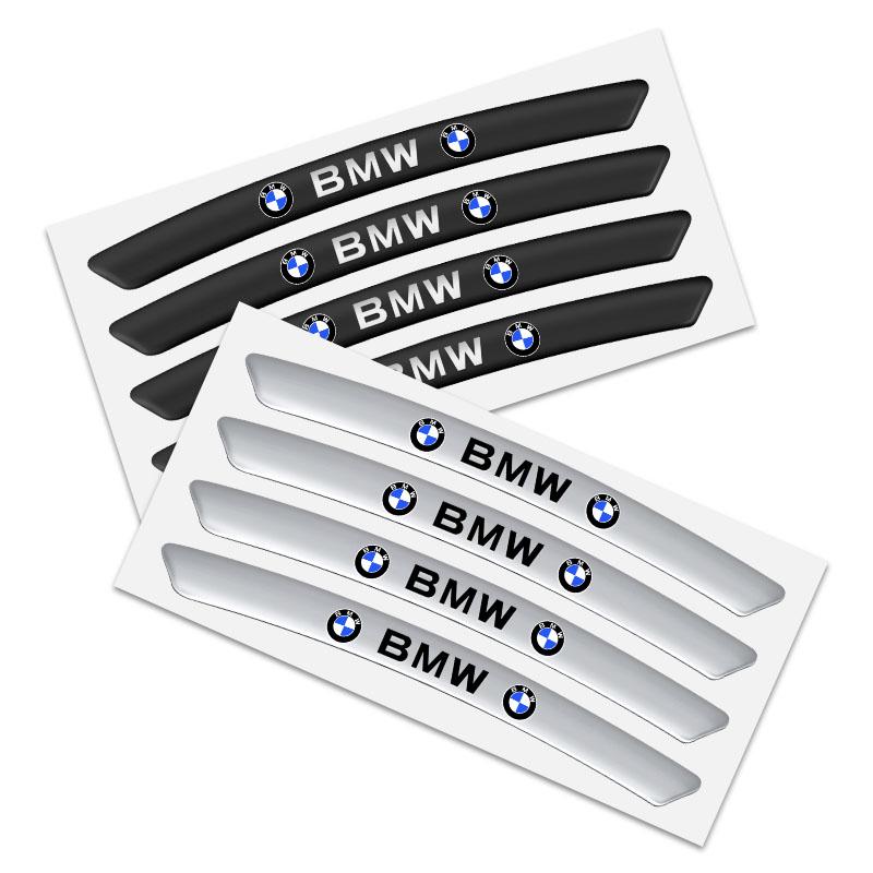 4Pcs Aluminum Car Badge Emblem Wheel Hub Rims Decor 3D Stickers For Bmw E63 E70 E88 E90 E92 E93 E39 E46 E60 F10 F30 X3 X4 X5 X6