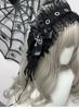 Harajuku Gothic Lolita Cosplay Headwear Sweet Lovely Girl Subculture Wing Angel Lace Flounce Fold Headband Hair Accessories