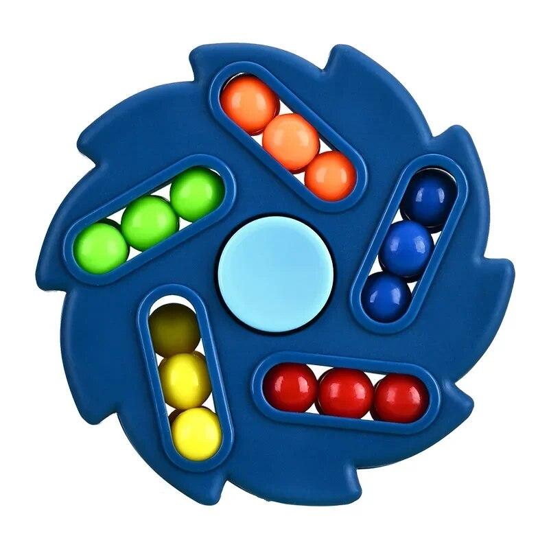 Rotating Bean Little Cubes for Kids Rotating Cube Kids Stress Relief Toy for Adults Kids Plastic Mini Cube