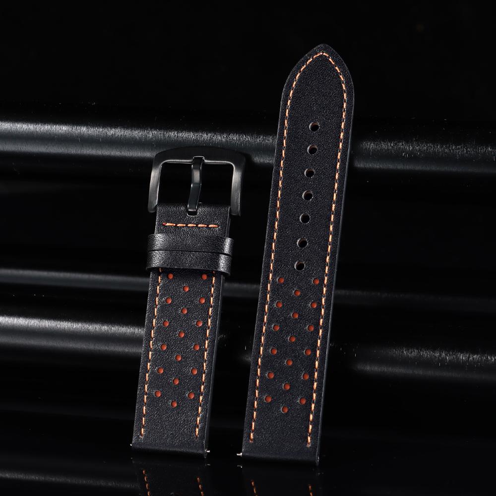 20mm 22mm Vintage Calfskin Strap Men Women Universal Cowhide WatchBand Breathable Bracelet Sport Wristbelt Accessory for Seiko