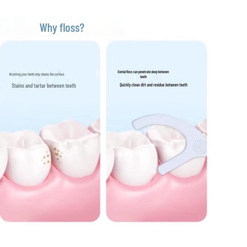 FAWNMUM Disposable Dental Floss Sticks