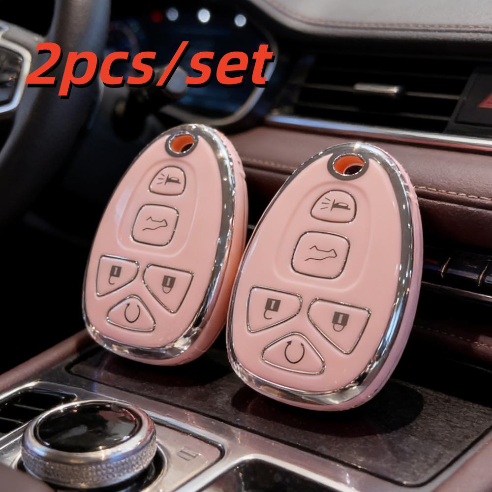 

2Pcs Car Key Fob Case Covers For Buick Chevrolet Suburban Tahoe Trailblazer Gmc Sierra Yukon Hummer H2 H3 Isuzu