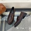 With Small Suit Texture Small Leather Shoes, the New Thick Low-heeled Loafers In the Autumn of 2025, Round Head Commuting Deep Mouth Single Shoes