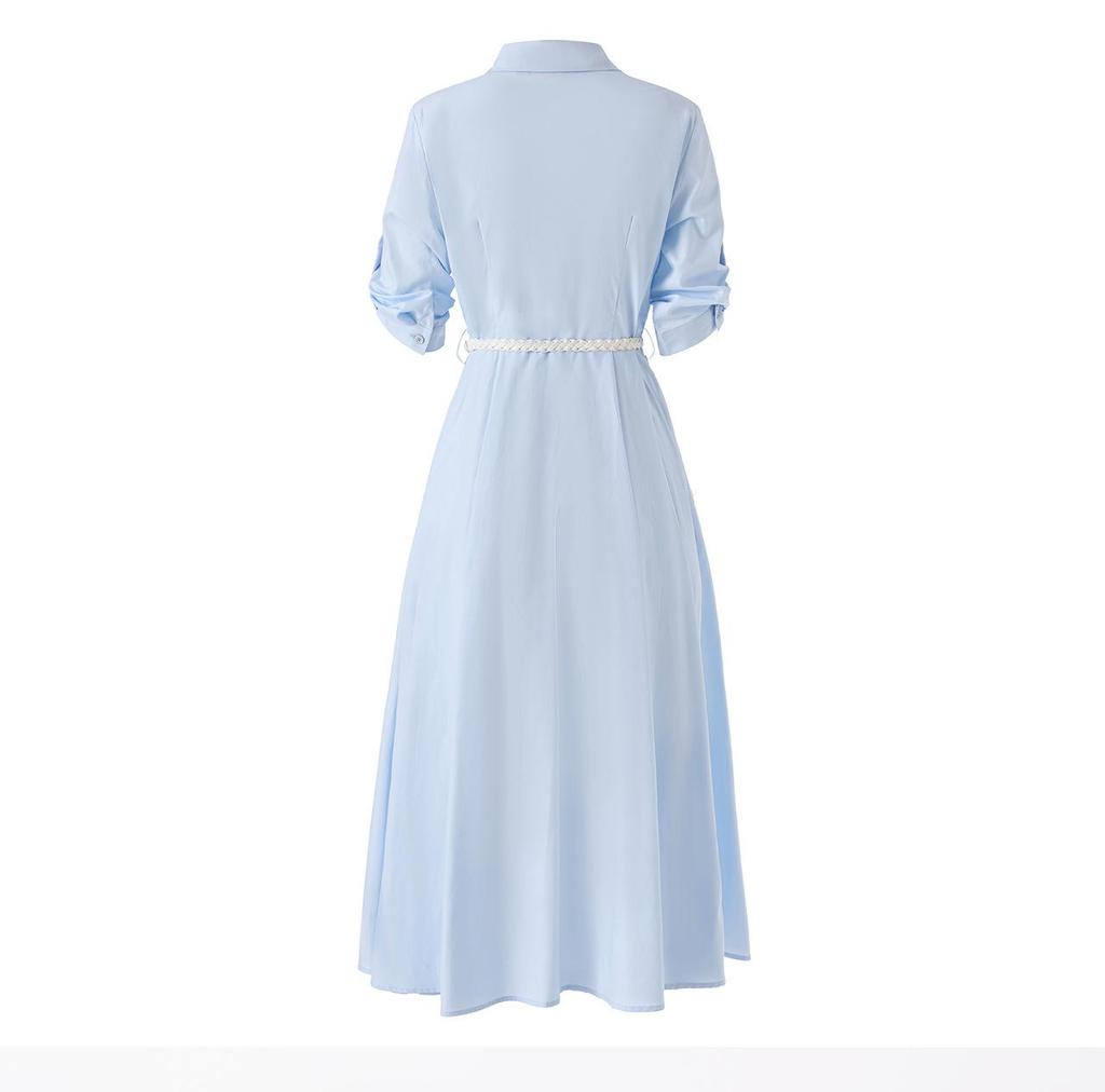 Elegantly Stylish Tencel Cotton Shirt Dress for a Fashionable Commute – Spring/Summer Collection