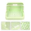 1pack Baby Bottle Box Storage Pp Dustproof Green For Parents