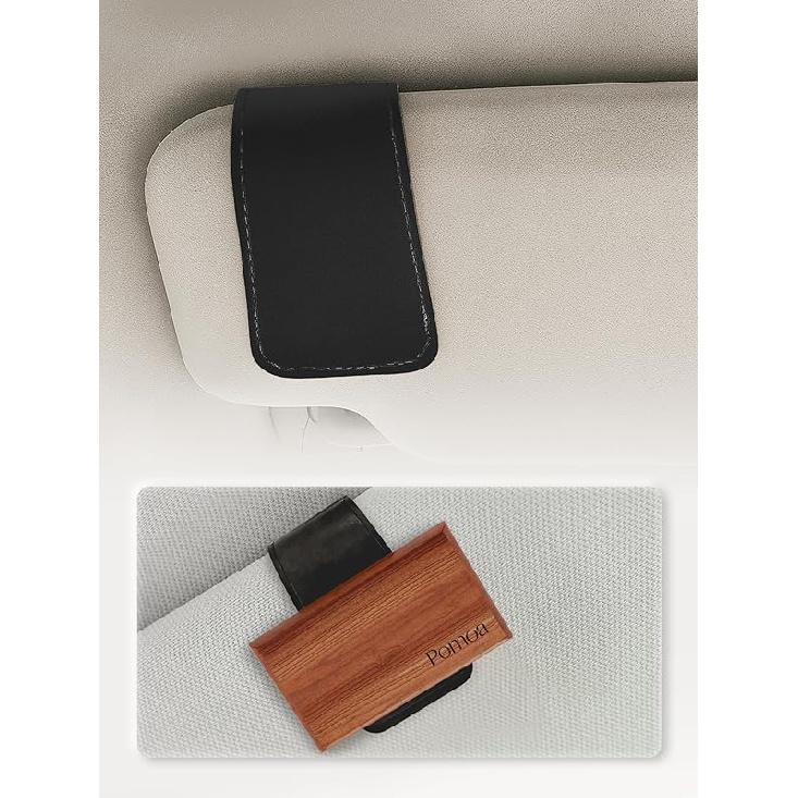 Wooden Car Air Freshener Visor Clip, Suitable for Drift Car Air Freshener, Black (Clip Only)