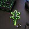 3D Printed Lizard Keychain, Glow in The Dark Pendant with Luminous Edges, Anime Keychain Pendant from The Adventures of Jackie Chan Metal Keychain