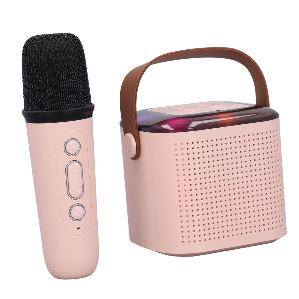 Mini Karaoke Maschine Kinder Tragbarer Bluetooth Lautsprecher mit Drahtlosem Mikrofon Kleinkind Mädchen Jungen
