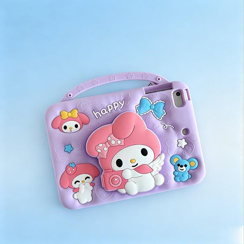 Soft Silicone Cartoon Case Redmi Pad 2 SE 9.7 8.7 11 Inch Lenovo Xiaoxin With 360 Rotating Stand Pen Slot
