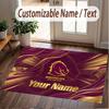 Benutzerdefinierter Teppich Brisbane Broncos Muster Druck Name Text Weicher Rutschfester Boden Teppich für Zuhause Innen Dekoration