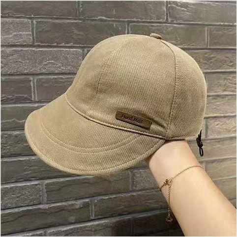 New bucket hat autumn and winter fashion versatile corduroy equestrian hat shopping show face peaked hat tide