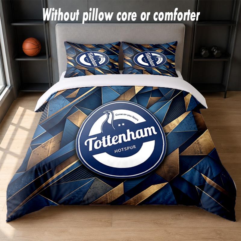 Tottenham Hotspur Design Bed Bedding Set 1 Duvet Cover + 2 Pillowcases Soft Breathable Household Bed Linens