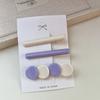Ins  Colorful Round Three-Piece Set Hairpin Fashion Simple Temperament Female Bangs Side Hairpin Hair Accessories