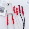 Polyester Mobile Devices Crossbody Lanyard Anti-Lost Colorful Weave Phone Straps  Bag Hanging