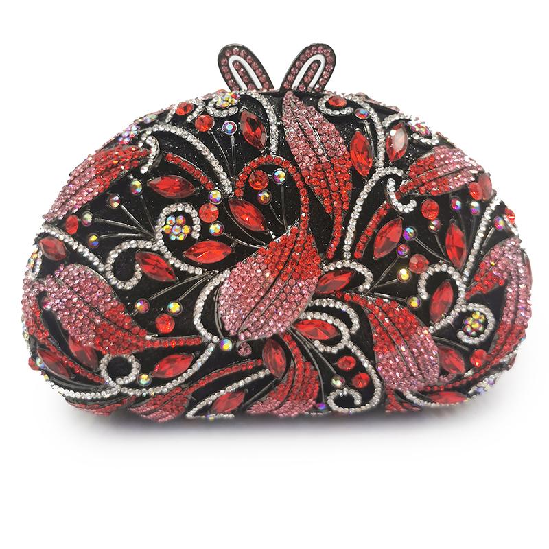 Kristall Abendtasche für Damen Strass-Hochzeitshandtaschen WHTUOHENGLady Diamanttasche Abschlussball-Geldbörse 17 Farben Gelb/Blau/Rot Taschen