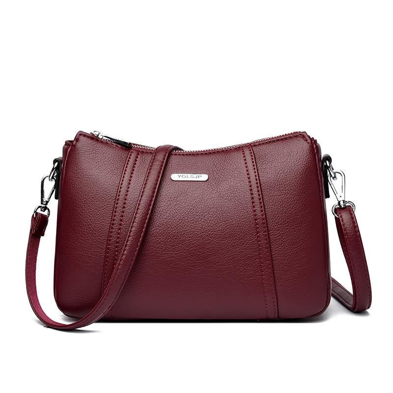 Women s High quality PU Leather Handbag Versatile Fashion Shoulder Casual Commuting Bags New Girl Brand Designer Zipper Handbag красный