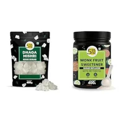 5:15PM Dhaga Mishri 455g & Pudră Îndulcitor Monk Fruit 400 g