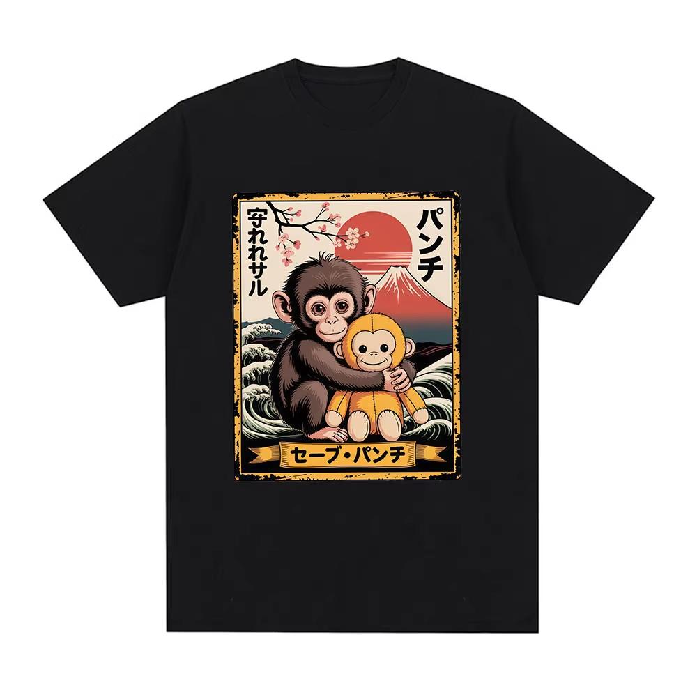 

Japanese Tokyo Punch The Monkey Funny Meme T-shirts Men s Women Clothing Casual Cotton T-shirt Oversized Short Sleeves T Shir... 5XL різнокольоровий