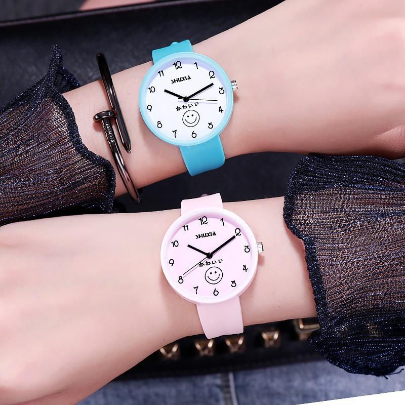 Cute Fashion Candy Color Jelly Waterproof Silicone Children'S Watch Female High School Student Simple Trend Watch