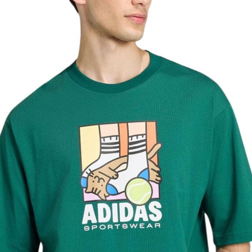 Adidas Sports Casual Crew Neck Short Sleeve T-Shirt Men Tops KE4343