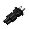 US 2 Prong Power Cord Power Plugs,2Pin Male to IEC320 C5/C7 Female Laptop Power Conversion Plugs