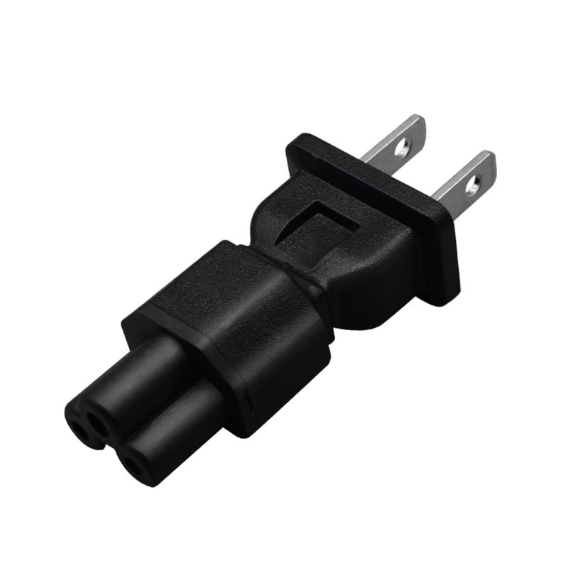 US 2 Prong Power Cord Power Plugs,2Pin Male to IEC320 C5/C7 Female Laptop Power Conversion Plugs