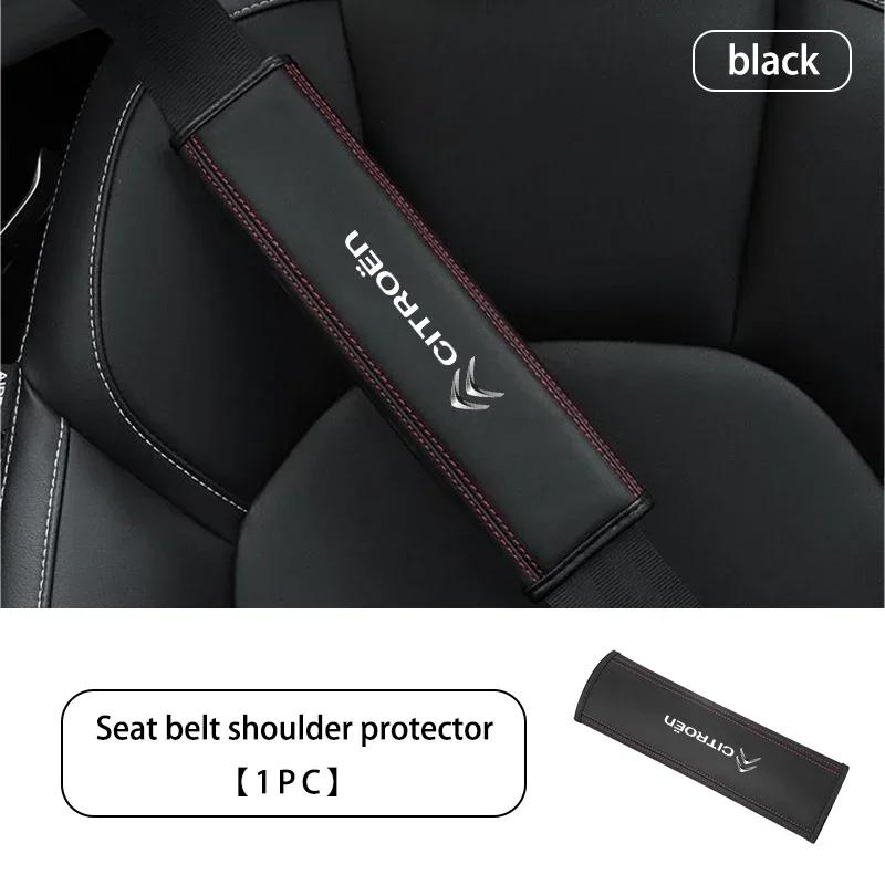 

Leather Car Seat Belt Cover Shoulder Pad Interior Accessories For Citroen Jumper Celysee Cactus Picasso Aircross Saxo Grand