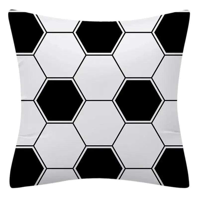 Vikama Sports-Themed Rugby And Basketball Decorative Square Cushion Cover, Suitable For Cars, Sofas, Offices, And Home Decor