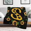 Monogram Letter S Throw Blanket Warm Flannel Blanket for Couch Chair Bedroom