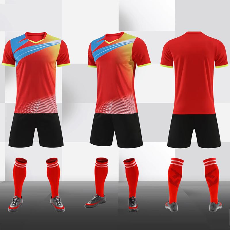 

Football Jersey Set Men S Adult Game Jersey Children S Primary School Training Jersey Sports Jersey Short-Sleeved Women S 3XS красный