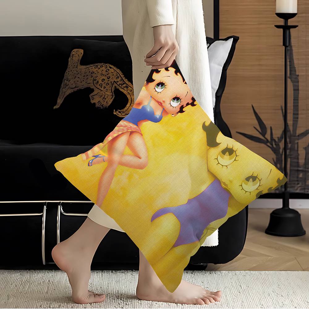 B-Betty Girl B-Boops Pillow Cushion Cover Pillowcase Living Room Sofa Home Decor