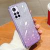 KEYSION Luxury Plating Glitter Phone Case for Xiaomi POCO M4 Pro 4G 5G Transparent Soft TPU Shockproof Back Cover for POCO M4 Pro 5G