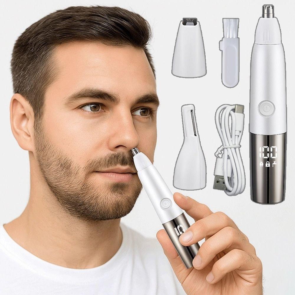 Gentle Eyebrow Trimmer Painless Nose Hair Remover Electric Nose Hair Trimmer  Wet and Dry Hair