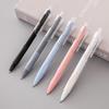 5pcs/box ST Tip Quick Dry Gel Pens 0.5mm Fine Point White Barrel Water Resistant Ink for School Office Exam