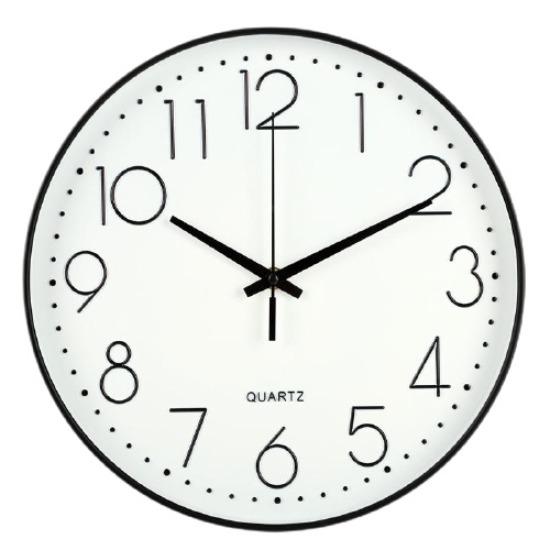 14 Inch 35CM Plastic Silent Wall Clock, Creative and Fashionable Living Room Three-dimensional Digital Scale Wall Clock