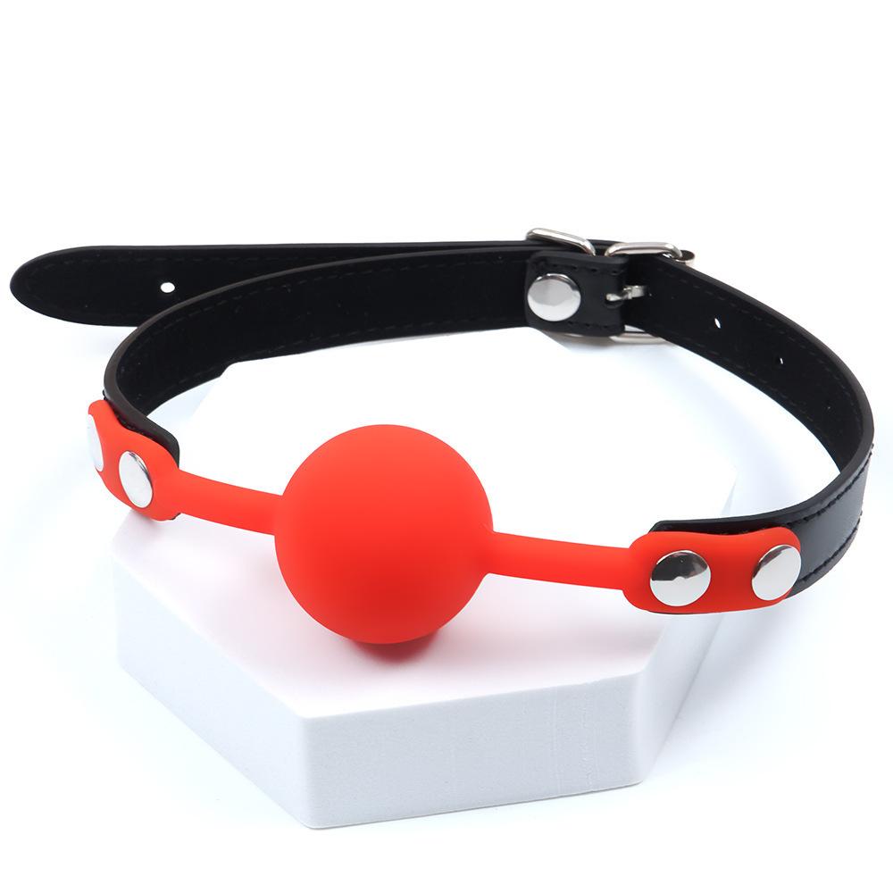 PU Leather Band Silicone Ball Oral Fixation Sex Toys for Couples Adult Games Mouth Gag Mouth Stuffed BDSM Bondage Accessories