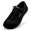 Unisex Barefoot Wide Toe Shoes Women Men Artificial Leather Minimalist Sneakers Adjustable Slip On Walking Shoes