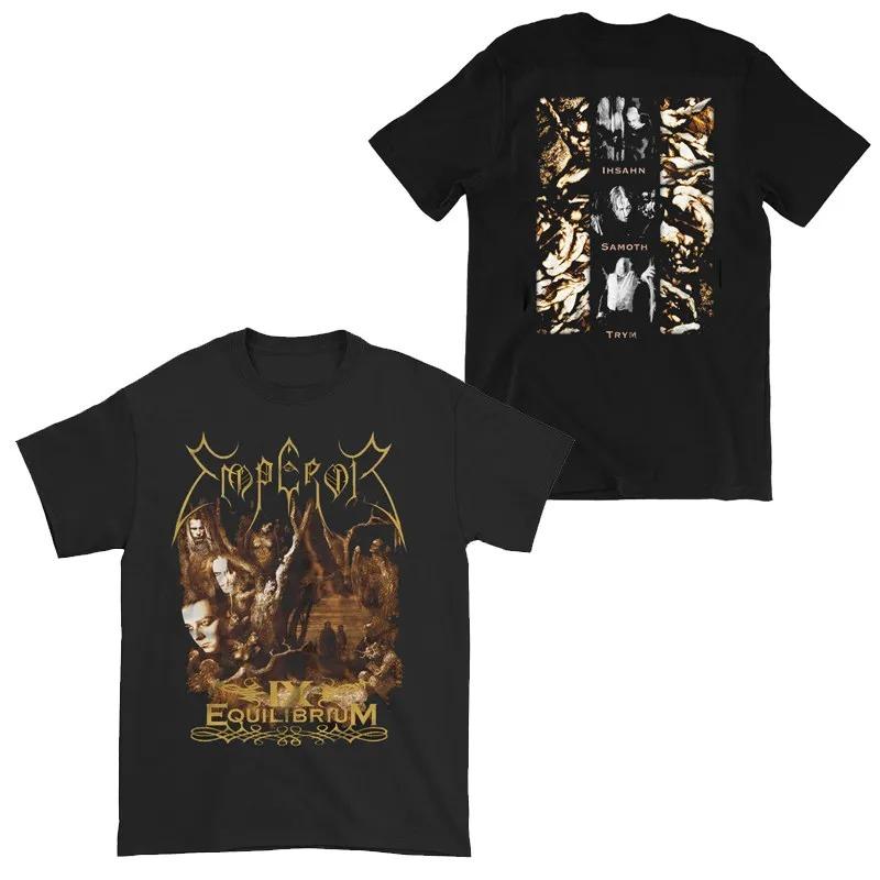 2026 Summer Emperor Vintage Black Metal Pentagram Print Tee Retro Death Rider Cotton Tshirt For Unisex Unisex Streetwear