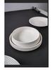 White Western-Style Deep Plate for Salad, Fish, and Steak