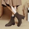 Platform Martin Boots Women's British Style 2025 New Autumn and Winter Thick Heel Medium Tube Women's Boots Soft-sided High-heeled Short Boots