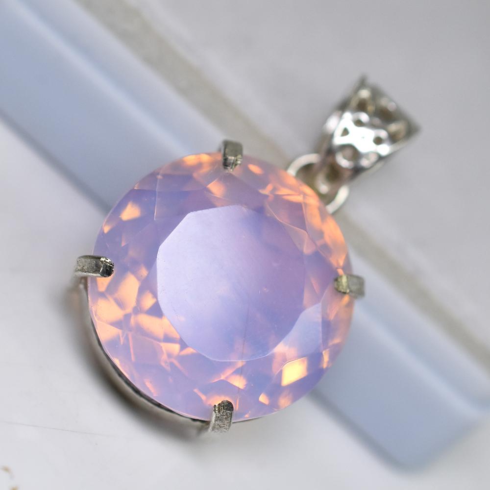 56.45 Ct CERTIFIED Opal 925 Sterling Silver Multicolor Round Gems Pendant MY-PD-132-NS