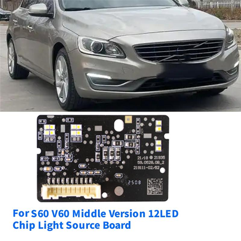 Headlight PCB Board 1Pair 219111-01 219111-02 21911101 21911102 LED Chip Light Source For VOLVO S60 Middle Version