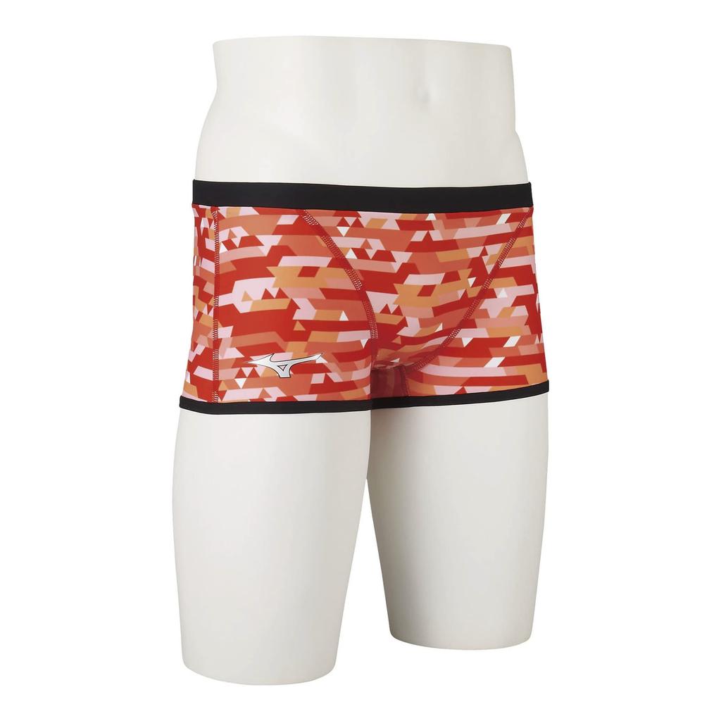 Mizuno EXER SUITS Short Spats for Competitive Swimming and Size 62 Size S Men's Training, N2MB2067, (Red),